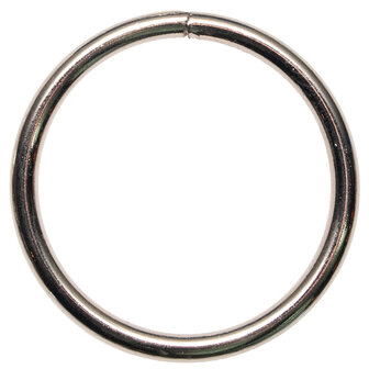 Metalen O-ring zilverkleurig gelast 40 x 4,0 mm (1 stuk)