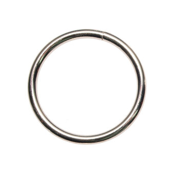 Metalen O-ring zilverkleurig gelast 30 x 3,0 mm (1 stuk)