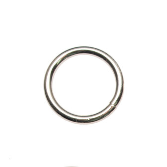 Metalen O-ring zilverkleurig gelast 20 x 3,0 mm (1 stuk)