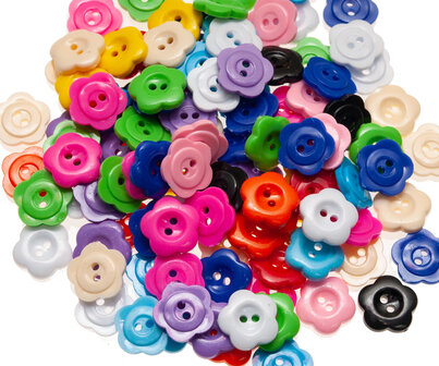 Bloemknoop MIX kleuren ca. 15 mm (ca. 200 stuks)