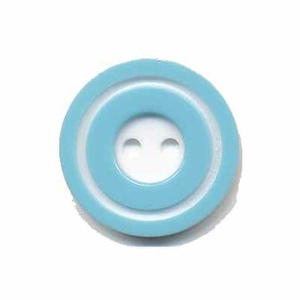 Knoop &#039;donut&#039; middel licht blauw 20 mm (ca. 25 stuks)