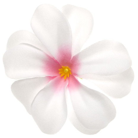Omtrek Aan eetpatroon Zomerse bloem wit met roze hart ca. 7 cm (10 stuks)