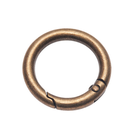 Metalen O-ring met musketonsluiting bronskleurig 20/4 mm (1 stuk)