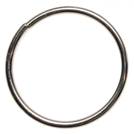 Metalen O-ring zilverkleurig gelast 40 x 3,0 mm (1 stuk)