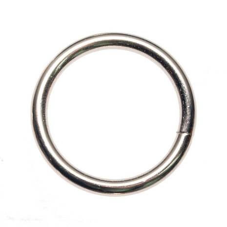 Metalen O-ring zilverkleurig gelast 30 x 4,0 mm (1 stuk)