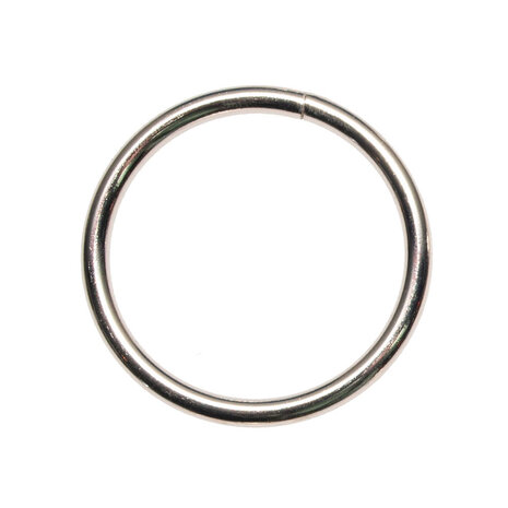 Metalen O-ring zilverkleurig gelast 30 x 3,0 mm (1 stuk)