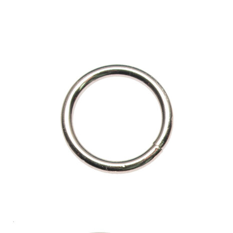 Metalen O-ring zilverkleurig gelast 20 x 3,0 mm (1 stuk)