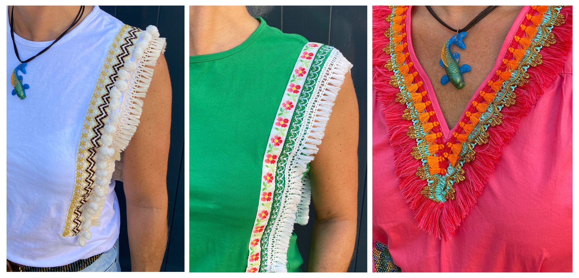 Karens Fournituren BLOG - shirts geupgrade naar Ibiza stijl